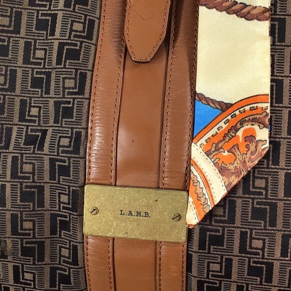 Vtg L.A.M.B. Large fabric/leather tote bag - Picture 2 of 12